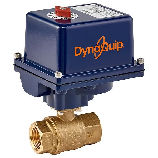 1/2" FNPT Brass Electronic Ball Valve 2-Way, Dynaquip Controls, Mfr#: EHH23ATE20H