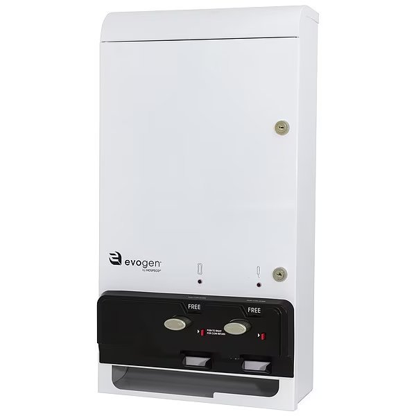 Sanitary Napkin/Tampon Dispenser, Metal, Evogen, Mfr#: EV1-FREE