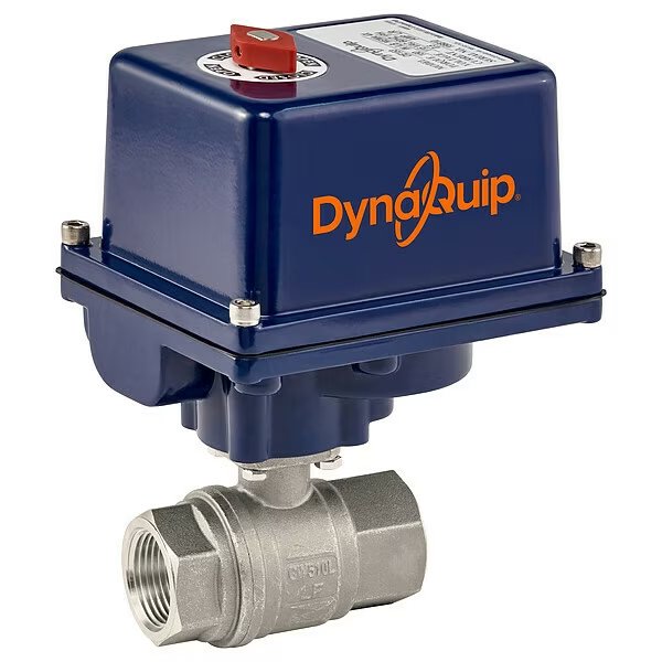 1" FNPT Stainless Steel Electronic Ball Valve 2-Way, Dynaquip Controls, Mfr#: E2S25AJE21