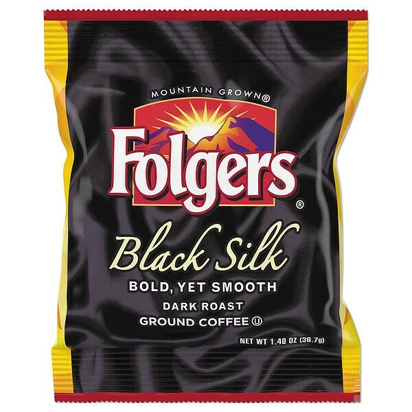 Coffee, Black Silk, 1.4 oz., Packet, PK42, Folgers, Mfr#: 2550000019