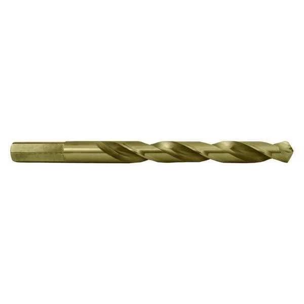 118° Heavy-Duty Cobalt Hex Shank Jobber Length Drill Cle-Line 1804 Straw HSS-CO RHS/RHC 7/16, Cle-Line, Mfr#: C10624