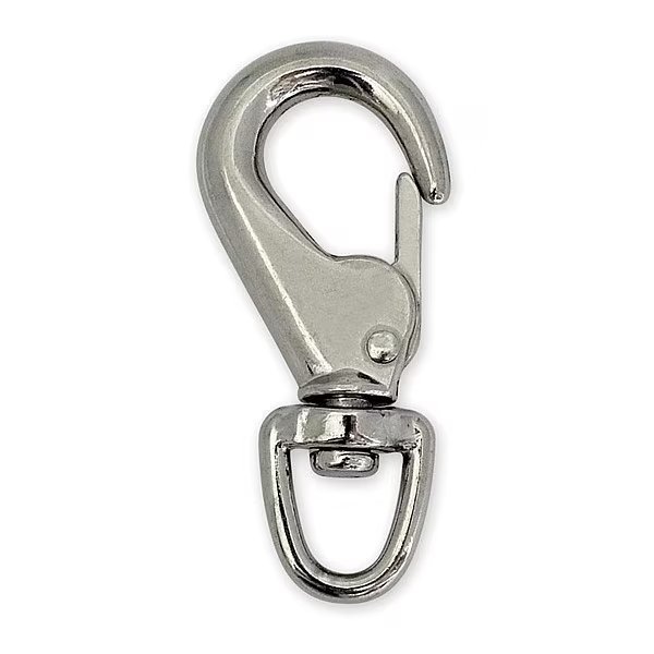 Eyelet Spring Snap, L 4 5/8 In, Lucky Line, Mfr#: 4FCF9