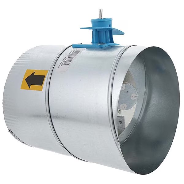 Bypass Damper, Gr/Rd/Steel, 8 in. Dia., Honeywell Home, Mfr#: CPRD8