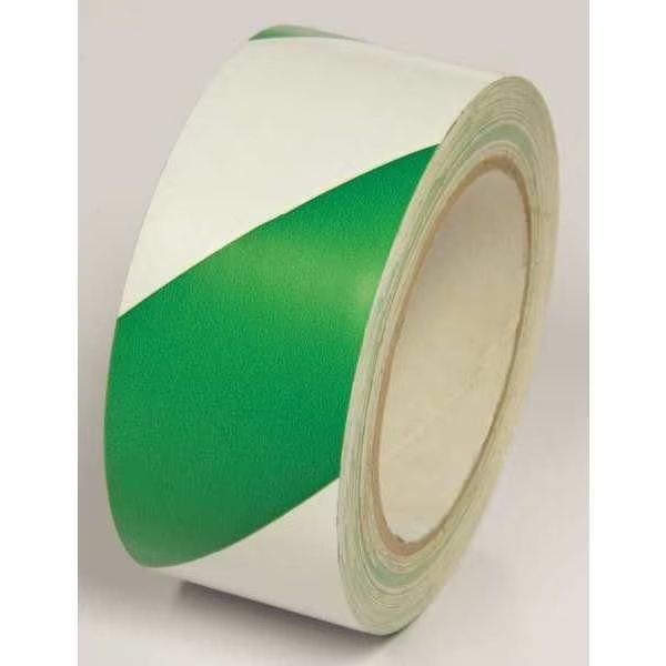 Marking Tape, Striped, Green/White, 2" W, Incom, Mfr#: VHT213