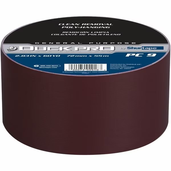 Duct Tape, Burgundy, 2.83 in x 60 yd, Shurtape, Mfr#: PC 009 BRG - 72mm x 55m