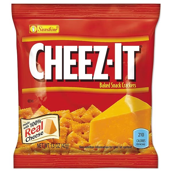 1.5oz. Cheez-it®, Reduced Fat Original, 60 PK, Cheez-It, Mfr#: 12226