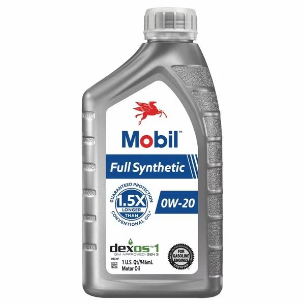 MOBIL FULL SYNTHETIC 0W-20, 1QT, Mobil, Mfr#: 125197