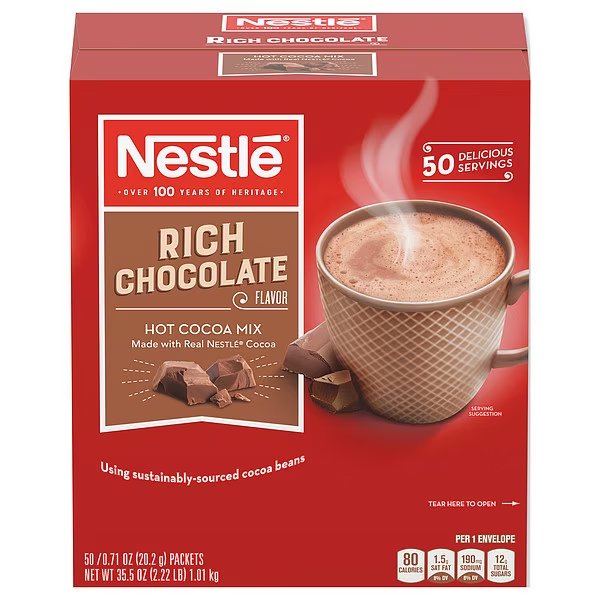 Rich Hot Chocolate Cocoa, 0.71oz., PK300, Nestle, Mfr#: 25485CT