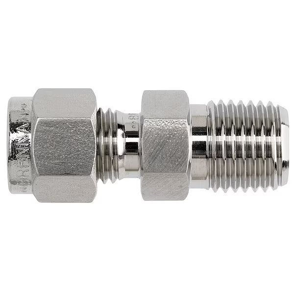 Male Connector, Gas, N2404, Brennan Industries, Mfr#: N2404-06-08-SS