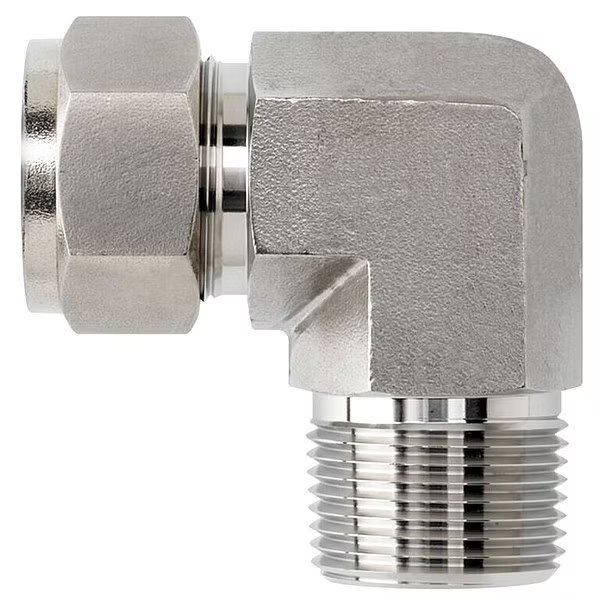 Male NPT 90 Elbow, Gas, N2501, Brennan Industries, Mfr#: N2501-04-08-SS