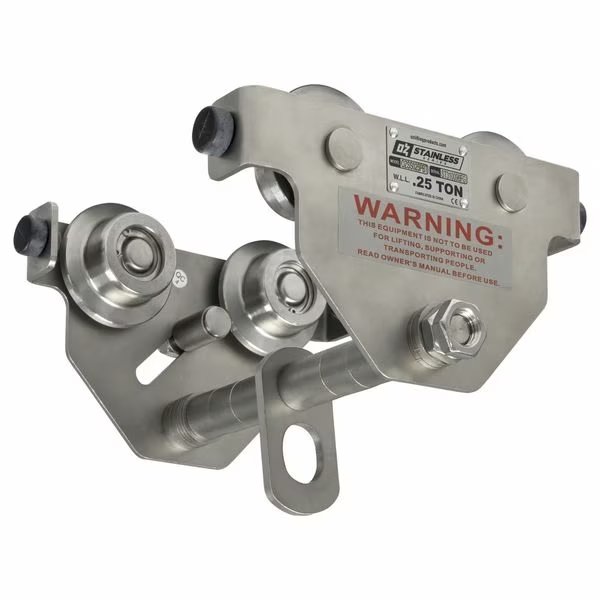Stainless Steel Push Beam Trolley, Oz Lifting Products, Mfr#: OZSS025PBT