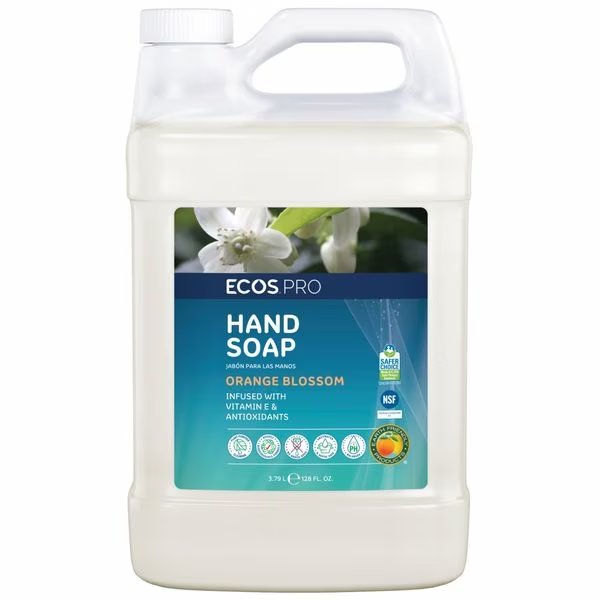Hand Soap, CLR, 1 gal, Orange Blossom, PK4, Ecos Pro, Mfr#: PL9484/04