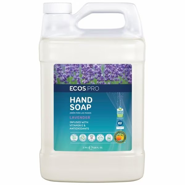 Hand Soap, CLR, 1 gal, Lavender, PK4, Ecos Pro, Mfr#: PL9665/04