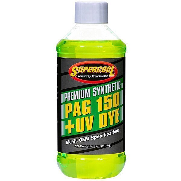 A/C Compressor PAG Lubricant, w/UV Dye Plastic Bottle Red/Yellow Tint, Supercool, Mfr#: P150-8D