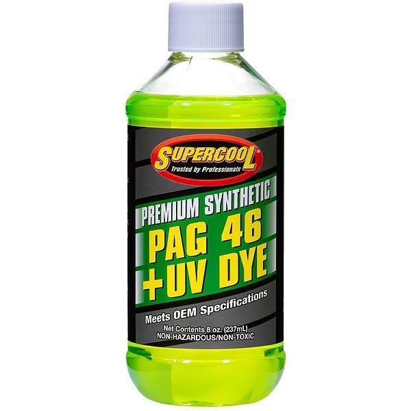 A/C Compressor PAG Lubricant, w/UV Dye Plastic Bottle Red/Yellow Tint, Supercool, Mfr#: P46-8D