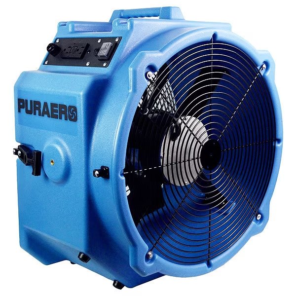 Portable Blower, 4000 cfm, 2 Speeds, 115 V, Puraero, Mfr#: PA-250-AF