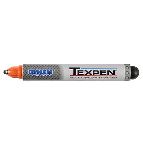 Industrial Marker, Medium Tip, Orange Color Family, Ink, Dykem, Mfr#: 16103