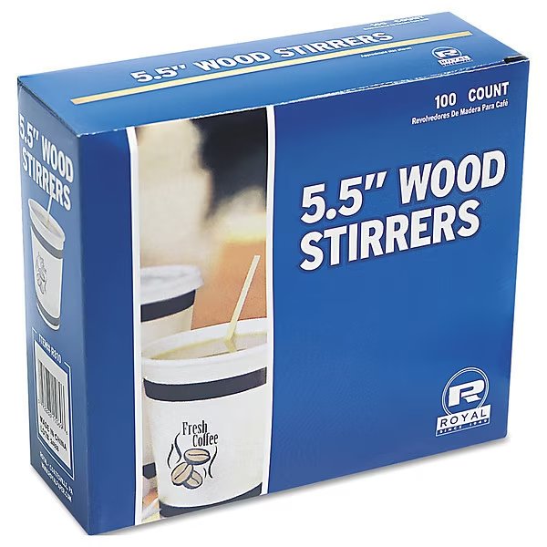 Coffe Stirrers, Wood 5.5" PK10000, Amercareroyal, Mfr#: RPP R810