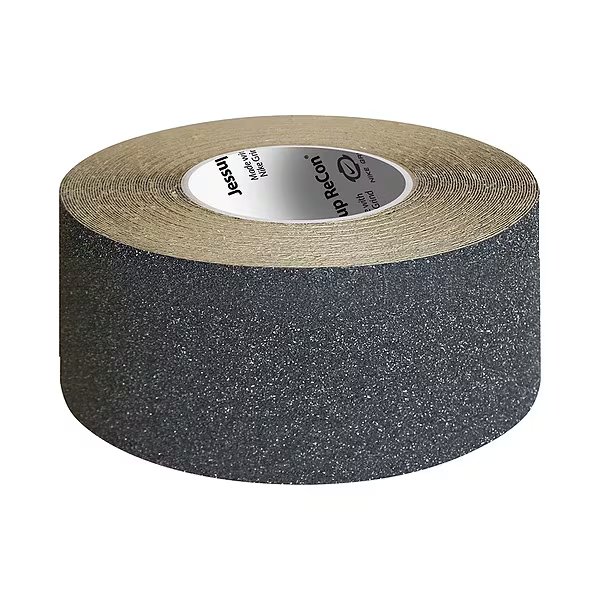 Anti-Slip Tape, Rubber, Black, 4", 60 ft