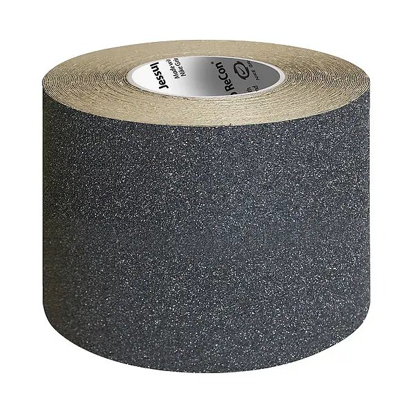 Anti-Slip Tape, Rubber, Black, 6", 60 ft