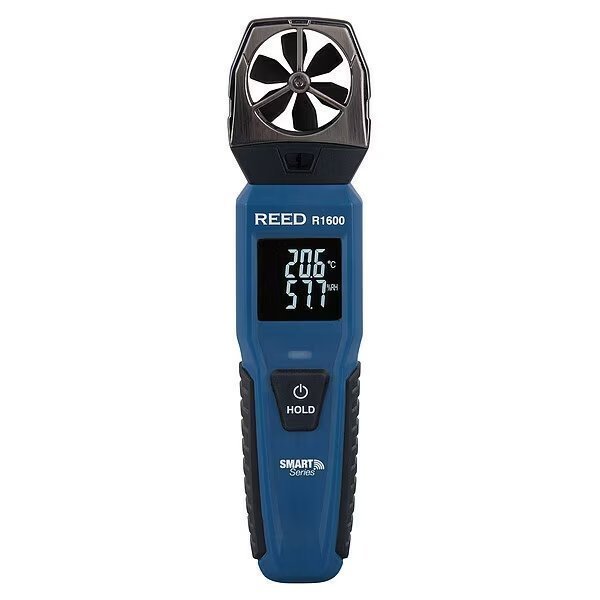Anemometer, 118 to 4,921fpm, -4 to 140F, Reed Instruments, Mfr#: R1600
