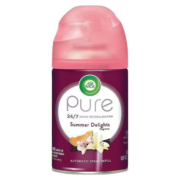 Freshmatic Life Scents Ultra Refill, Summer Delights, 5.89 oz Aerosol Spray, PK6, Air Wick, Mfr#: 62338-91101
