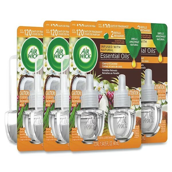 Life Scents Scented Oil Refills, Paradise Retreat, 0.67 oz, PK12, 6PK, Air Wick, Mfr#: 62338-91110
