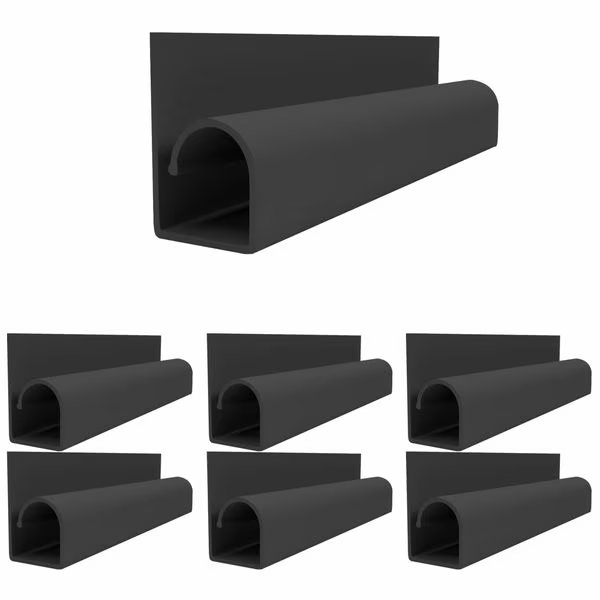 Raceway, Black, 1 3/4" H, 16" L, 7/8" W, Electriduct, Mfr#: SR-ED-H-SM-16-6PK-BK