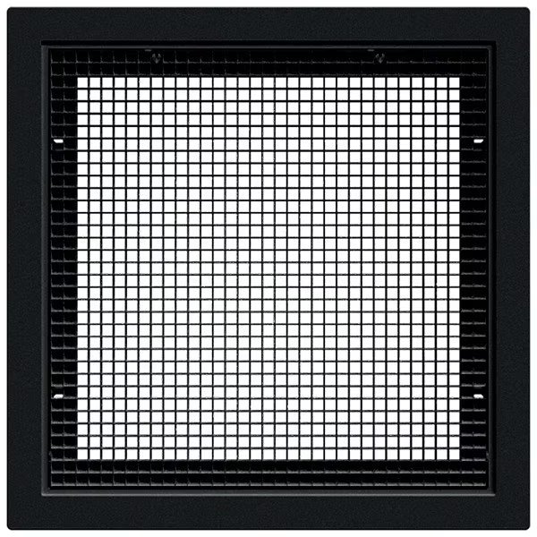 Return Air Grille, 23 3/4 in X 23 3/4 in, Smooth, Plastic, American Louver, Mfr#: STR-ERFG-BK