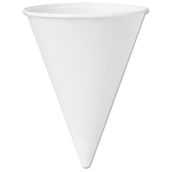 Cone Water Cup, Paper, 4.25 oz., Wt, PK5000, Dart, Mfr#: SCC 42BR