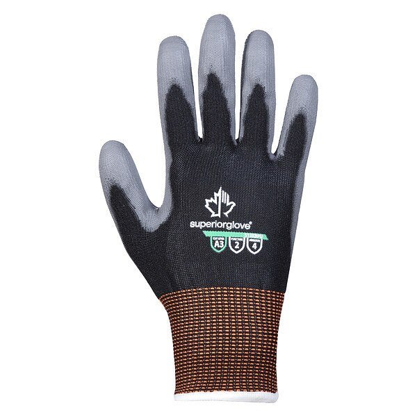 Cut-Resistant Gloves, A3 Cut Level, 13 ga, Black, 11, Superior Glove, Mfr#: S13KBPU-11