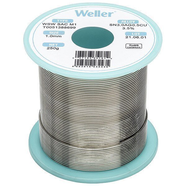 Solder Wire, Weller, Mfr#: T0051388699
