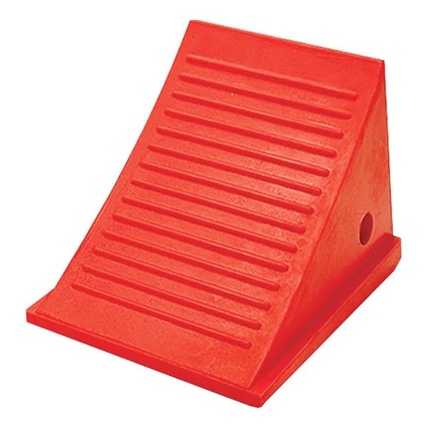 Wheel Chock, Orange, 9"W, 9"H, Single Style, Checkers, Mfr#: UC1500-6