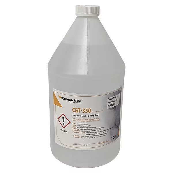 Weld Cleaning Fluid, Bottle, 1 gal, Cougartron, Mfr#: WELC3175