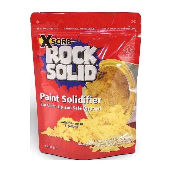 Paint Solidifier, Container Size 2 L, PK12, Rock Solid, Mfr#: XB111R-12