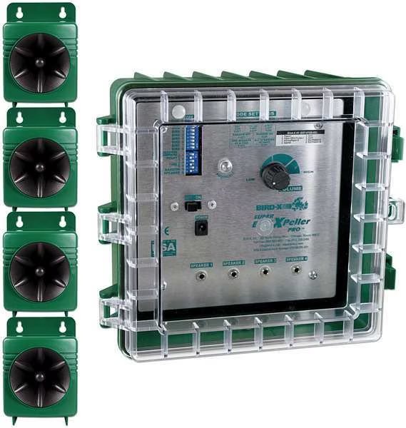 Bird Repeller, Electronic, 110dB, 12W, Bird-X, Mfr#: SBXP-PRO-1