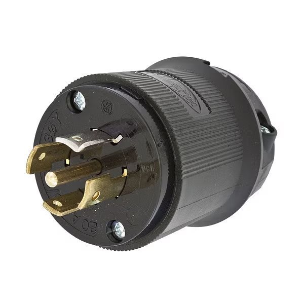 20A Locking Plug 4P 5W 120/208VAC L21-20P BK, Hubbell, Mfr#: HBL2511BK