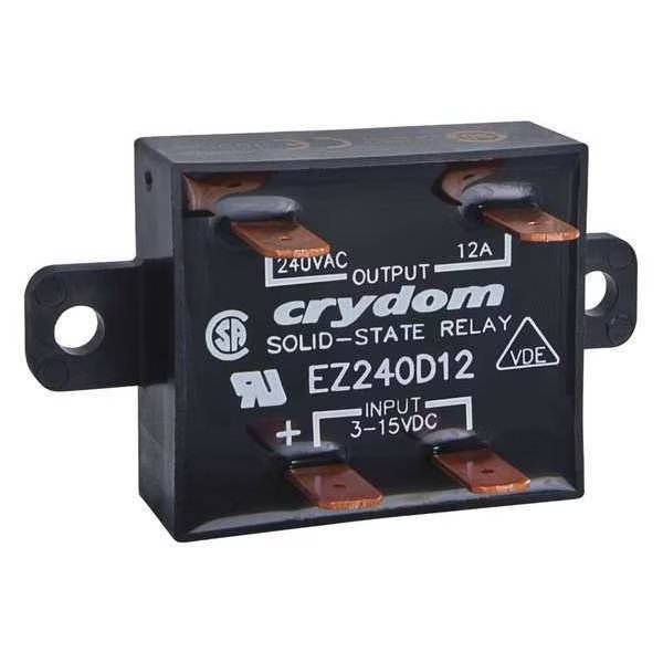 Solid State Relay, 15 to 32VDC, 18A, Crydom, Mfr#: EZE240D18
