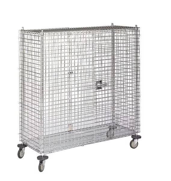 Wire Security Cart with Fixed Shelves 900 lb Capacity, 28 1/2 in W x 64 in L x 68 in H, 0 Shelves, EnjoyTool Select, Mfr#: 1ECH1