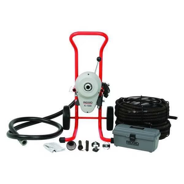 200 ft Corded Drain Cleaning Machine, 115V AC, Ridgid, Mfr#: K-1500A