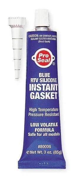 Sensor-Safe RTV Silicone Sealant, 3 oz, Blue, Temp Range -75 to 500 Degrees F, Pro Seal, Mfr#: 80006
