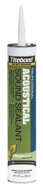 Acoustical Smoke & Sound Caulk, 28 oz, Cartridge, White, Acrylic Base, Titebond, Mfr#: 2892