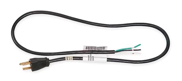 Power Cord, 5-15P, SJT, 3 ft., Blk, 10A, 18/3, Power First, Mfr#: 1FD80