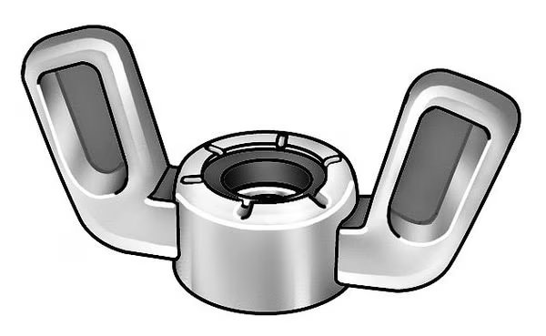 Wing Nut, #10-24, Zinc Alloy, Zinc Plated, 15/64 in Ht, 1.03 in Max Wing Span, 25 PK, EnjoyTool Select, Mfr#: 4CAR5