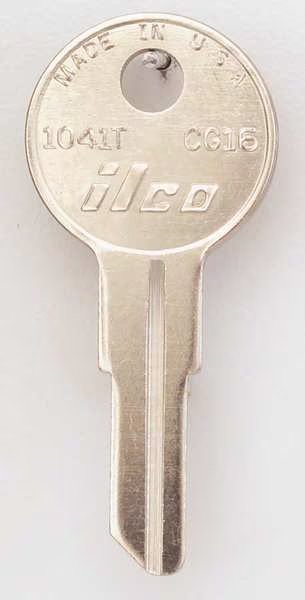 Key Blank, Brass, Type CG16, 5 Pin, PK10, Kaba Ilco, Mfr#: 1041T-CG16