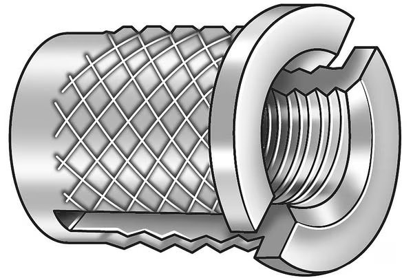 Press Insert, #10-32 Int Thrd Sz, 3/8 in L, 17/64 in Dia., Brass, Plain, EnjoyTool Select, Mfr#: 260-332-RS-PK25