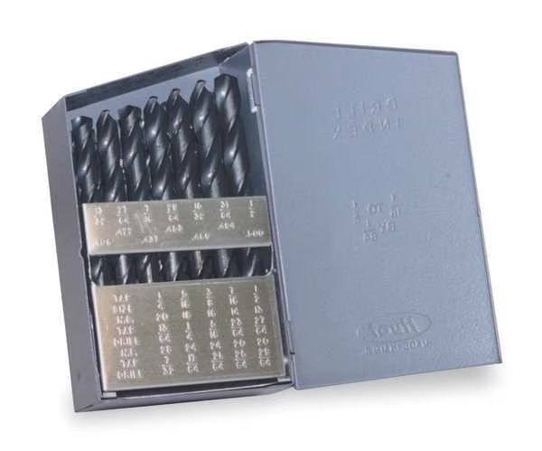 29PC 135° Heavy-Duty Jobber Length Drill Set Chicago-Latrobe 150ASP Steam Oxide HSS 1/16-1/2x1/64, Chicago-Latrobe, Mfr#: 45640