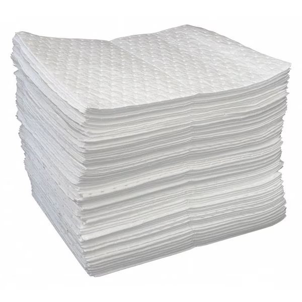 Sorbents, 19 gal, 15 in x 19 in, Oil-Based Liquids, White, Polypropylene, Oil-Dri, Mfr#: L90904