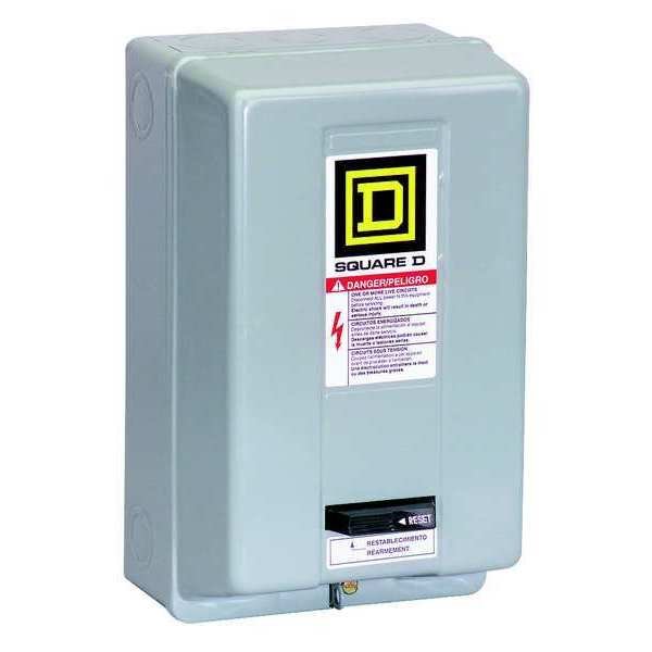 Nonreversing NEMA Magnetic Motor Starter, 1 NEMA Rating, 480V AC, 3 Poles, 1NO, Square D, Mfr#: 8536SBG2V06H30