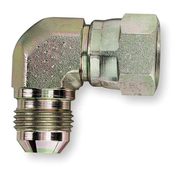3/8" Flare x JIC 316 SS Male 90 Degree Elbow, Airway, Mfr#: 6500-0606SS